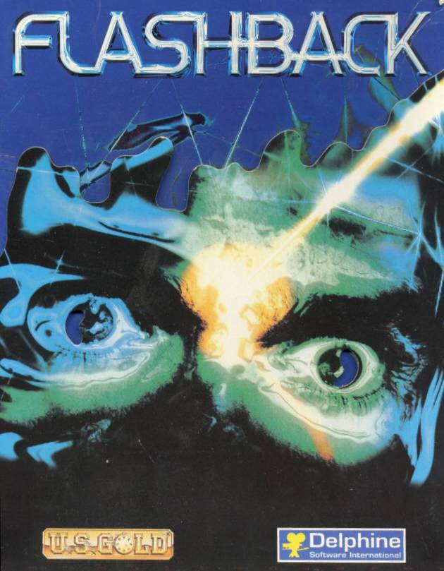 Flashback box art for Amiga